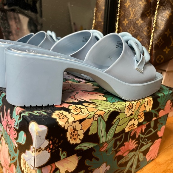 BP Baby Blue Jelly Mules - Picture 2 of 2